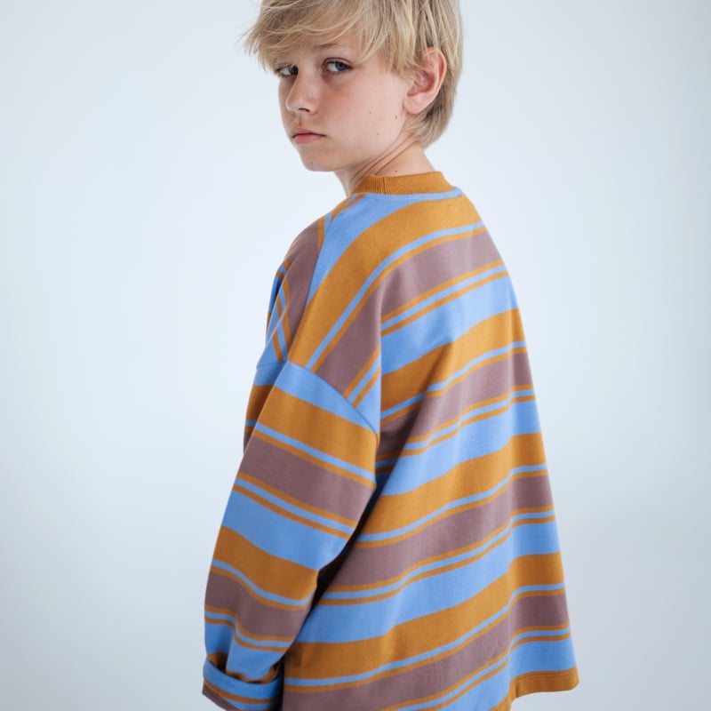 REPOSE AMS / oversized boxy sweater - multi blu