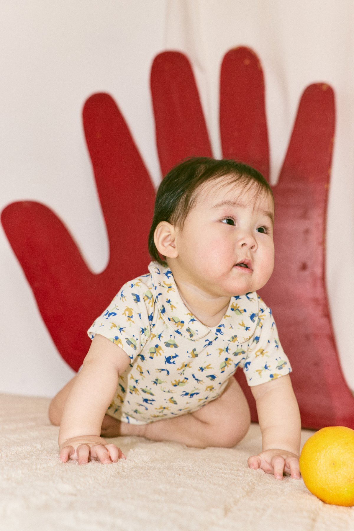 Misha&Puff / Baby Petit Collar Onesie - Marzipa