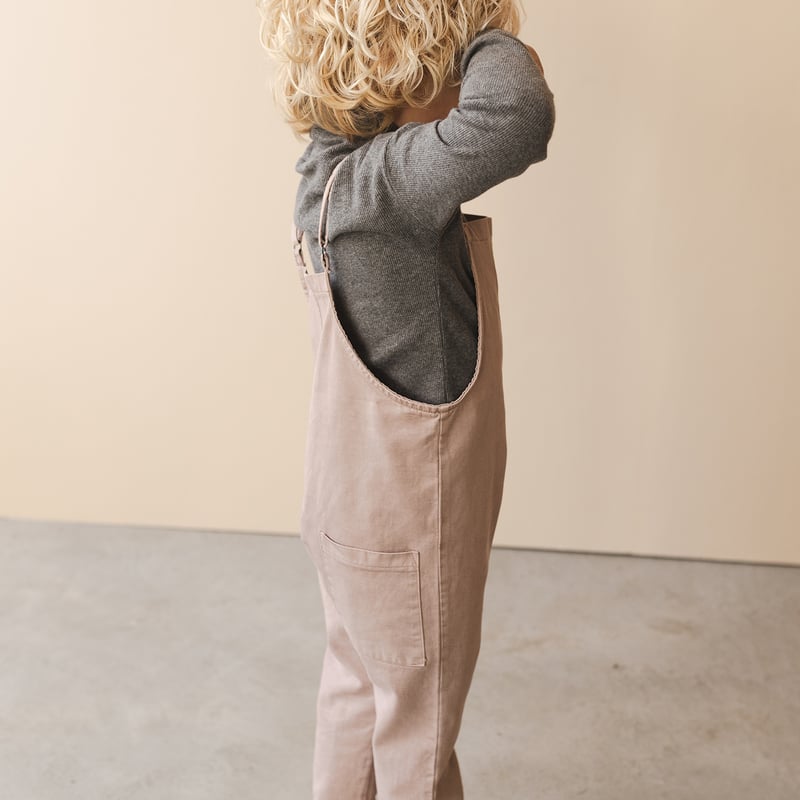 ☆Phil&Phae / Twill loose dungarees - dust - | c