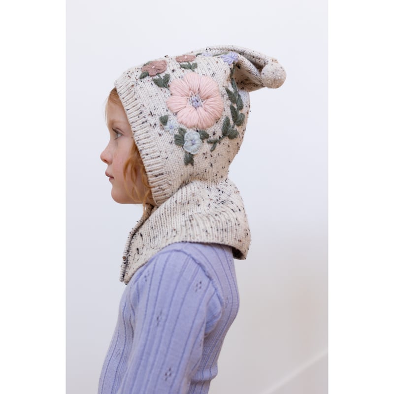 iver&isla / bouquet balaclava - snowdrop tweed
