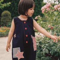 帽子 Apolina JONI BONNET 2years+ Cotton woven embroidered bonnet vintage inspired child