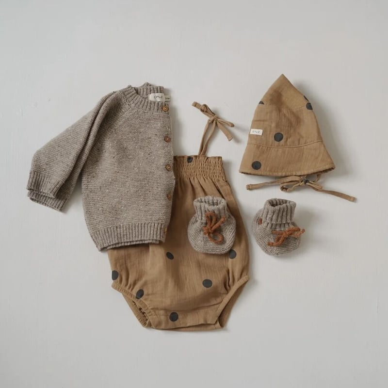 organic zoo / Oatmeal Wool Cardigan 6-12m | cal