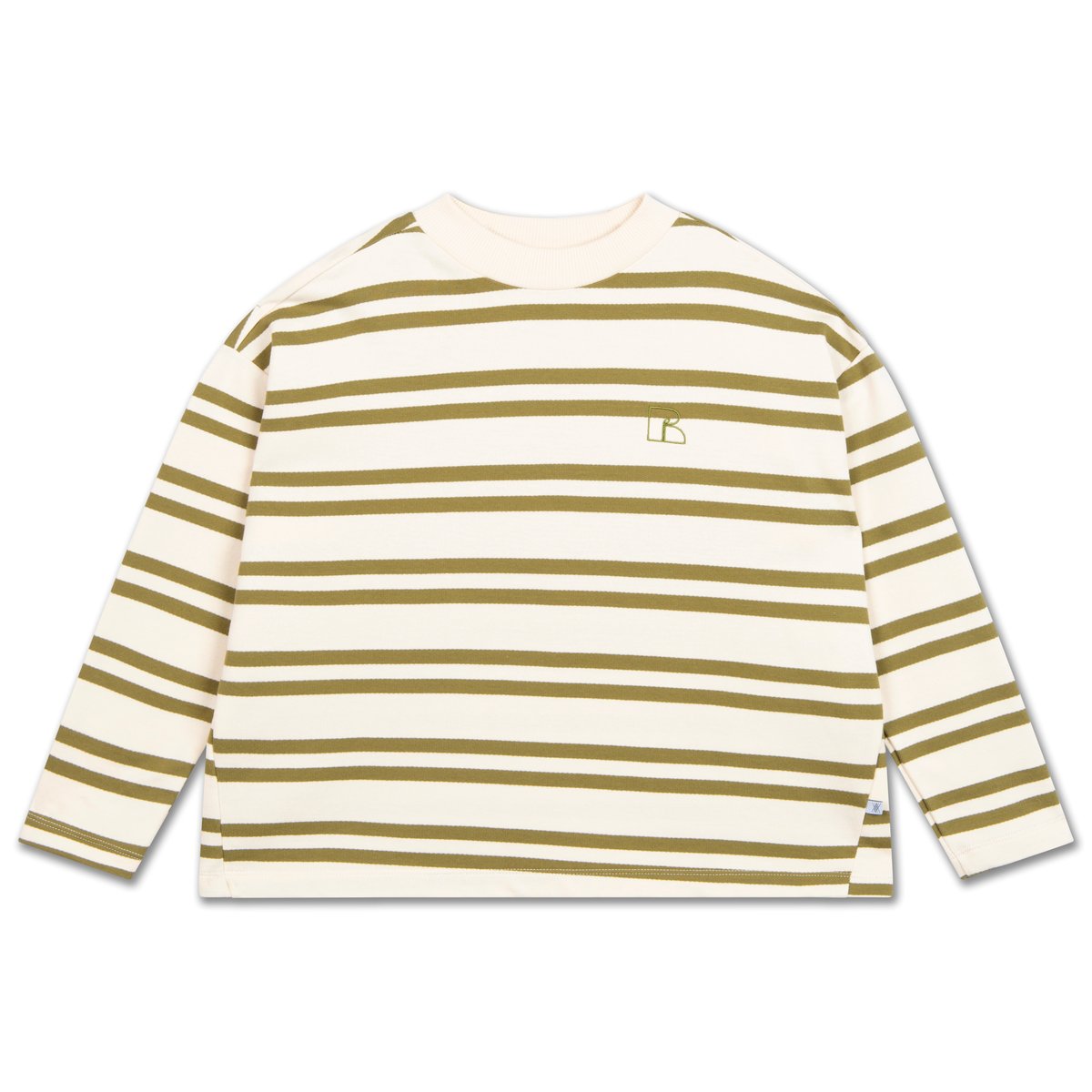 REPOSE AMS / oversized boxy sweater - green mos