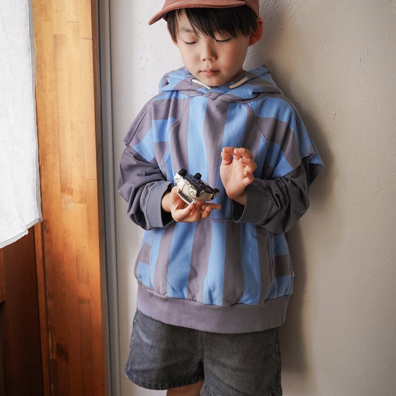 REPOSE AMS / sleeveles hoodie - blue bonnet sil