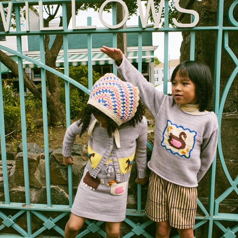 Misha and Puff ダブルパロマ 18-24m Stringアイボリー Misha&Puff / Rally Short - Cola Painterly Strip
