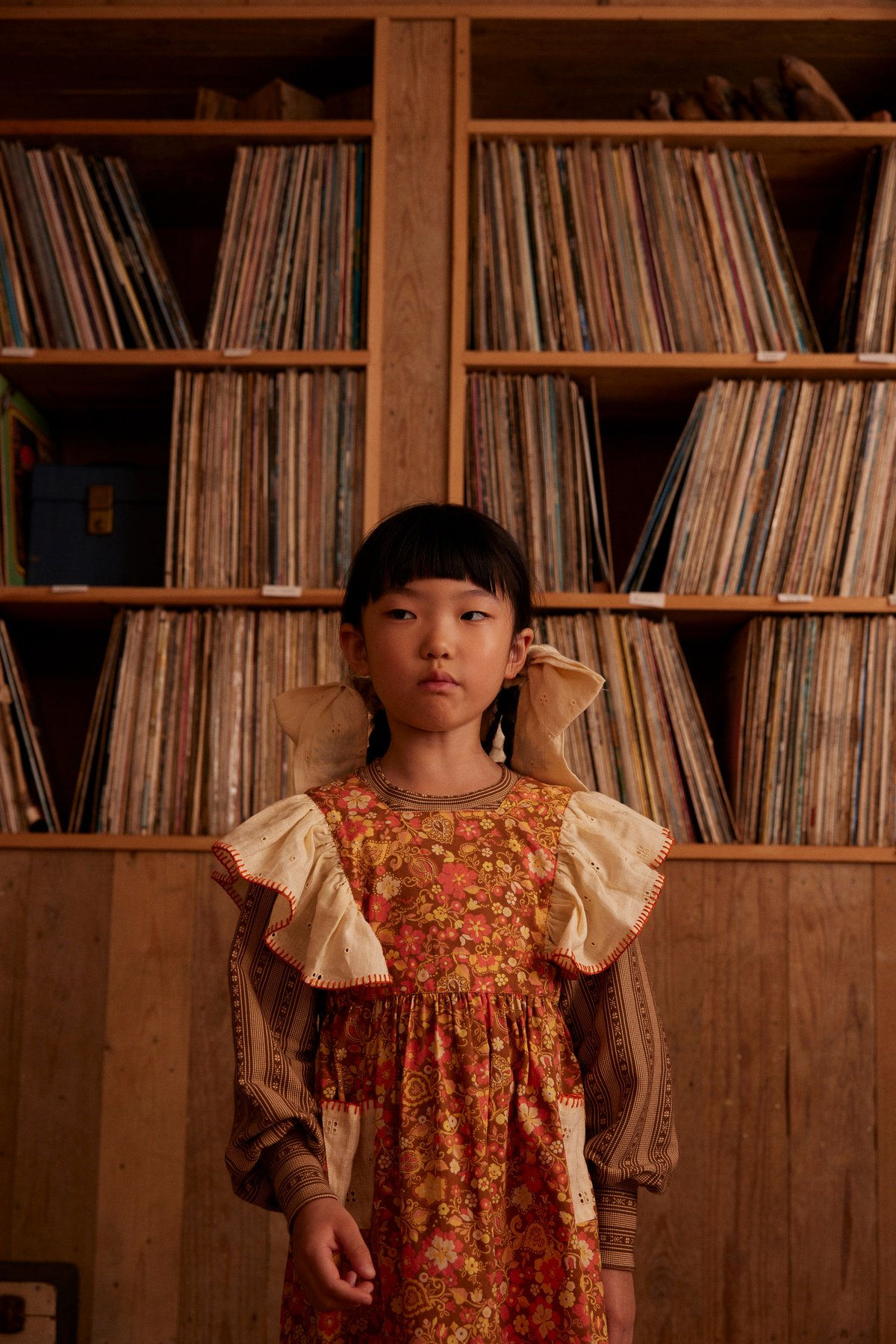 Apolina / Ursina Frill Pinafore - Autumn Harves Apolina / Ursina Frill Pinafore - Autumn Harves