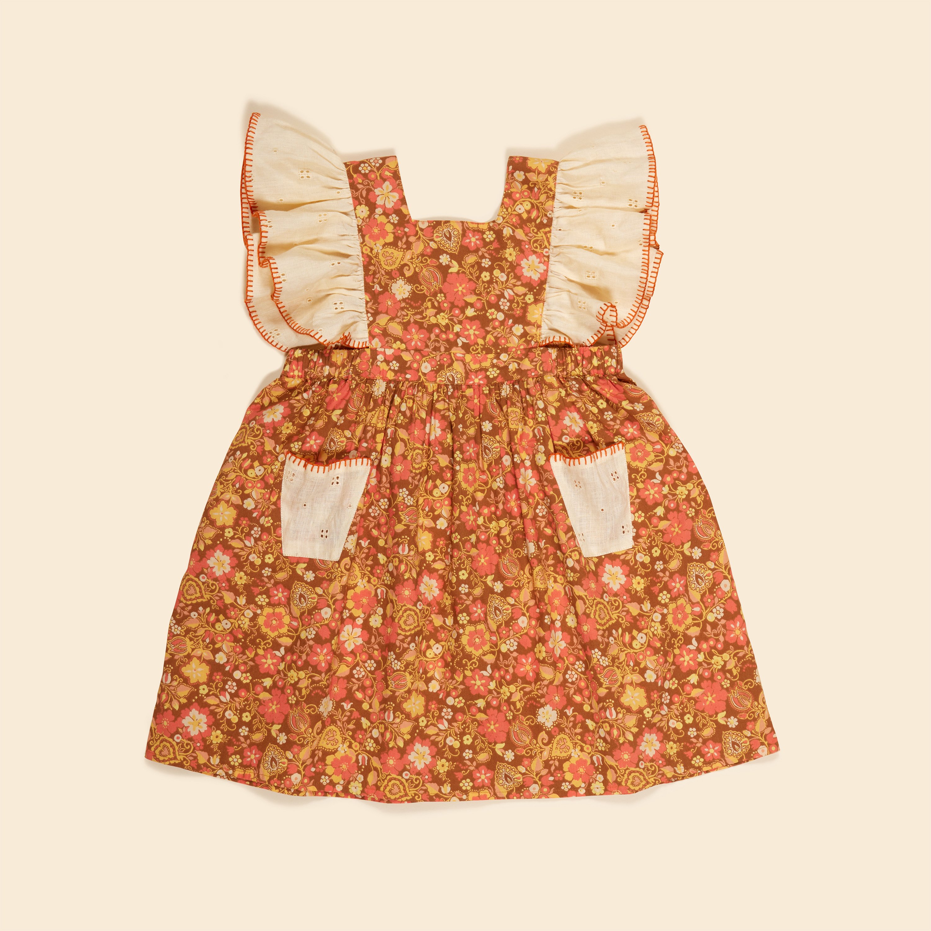 Apolina ピナフォア 5-7Y ☆ Apolina / Ursina Frill Pinafore - Autumn Harv