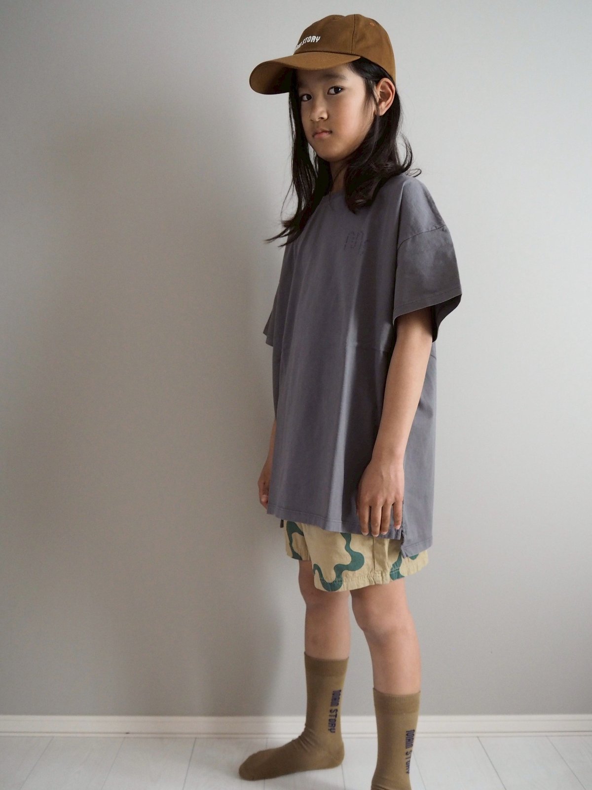 トップス S26 Main Story Oversized Tee Plum Kitten main story / Oversized Tee - Plum Kitten (2y-14