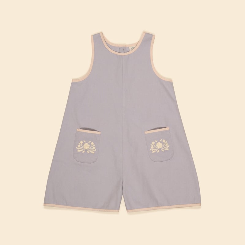 Apolina / Vada Apron Playsuit - Lilac-grey | ca