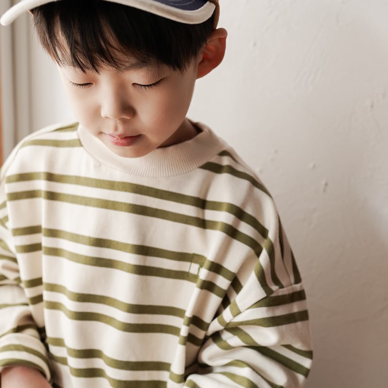 REPOSE AMS / oversized boxy sweater - green mos