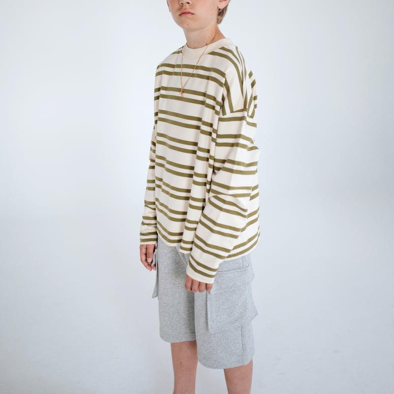 REPOSE AMS / oversized boxy sweater - green mos