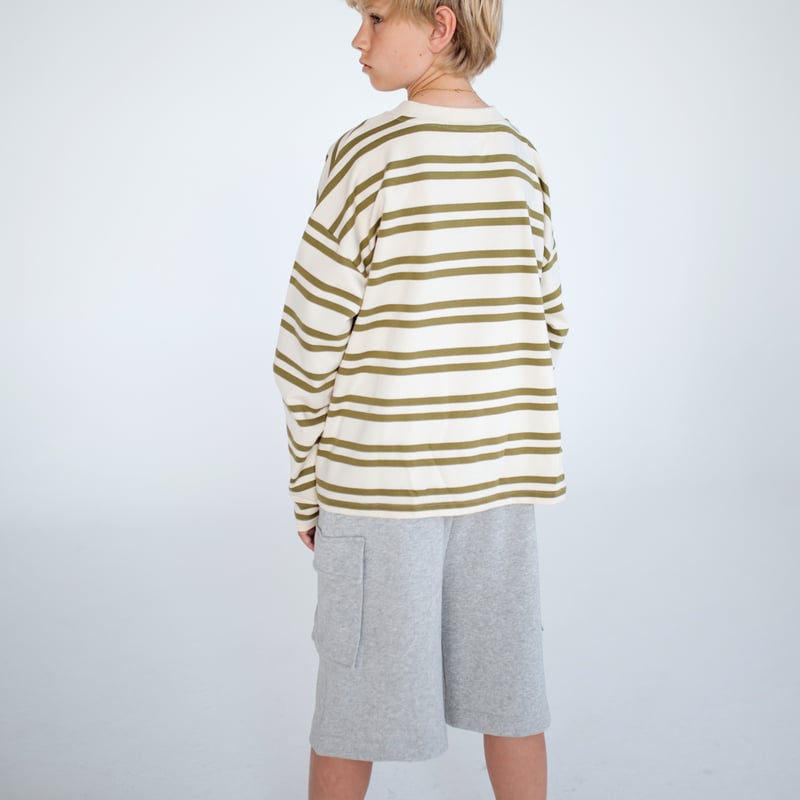 REPOSE AMS / oversized boxy sweater - green mos