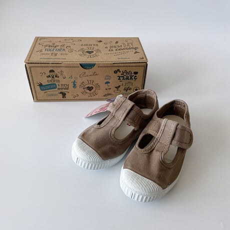 ☆Cienta / T-STRAP SHOES - BEIGE ムラ染め