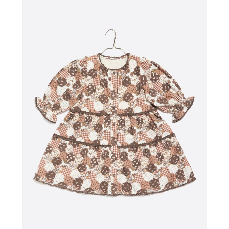 little cotton clothes ワンピース 5-6y Little cotton clothes / Esme Dress Patchwork Pr