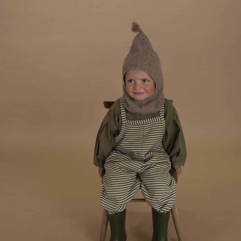 organic zoo / Fern Stripes Dungarees 1-2y 2-3y