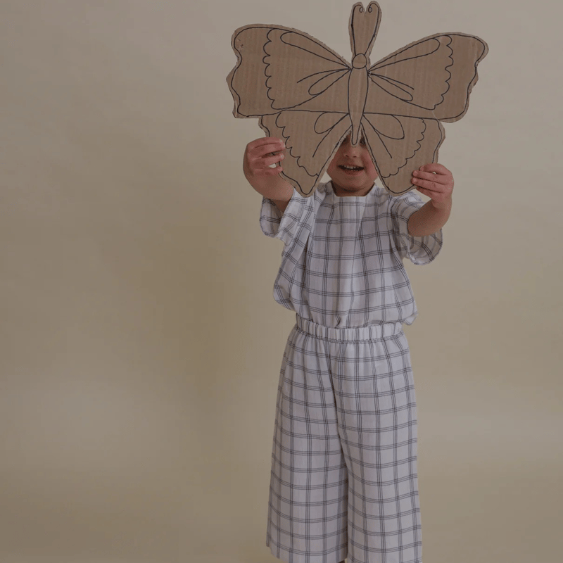 Organic zoo チェックセットアップ Gingham Baby Clothes | Organic Zoo