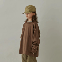 MOUN TEN. / oversized longsleeve (Re-cotton) - brown -
