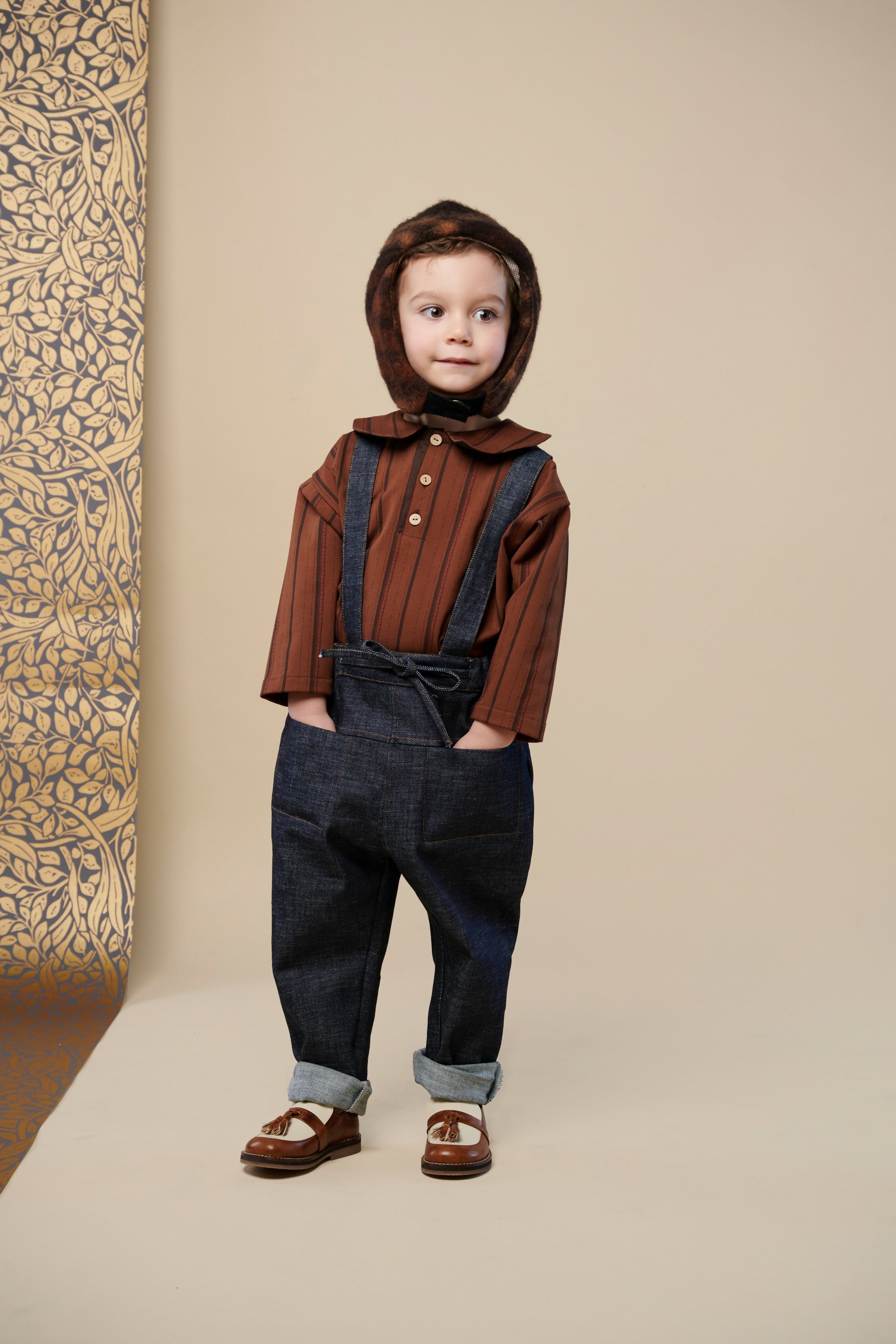 【HELLO LUPO】サロペット　サイズ3 ☆HELLO LUPO / Marlo Top - Stripy brown - 2 | ca