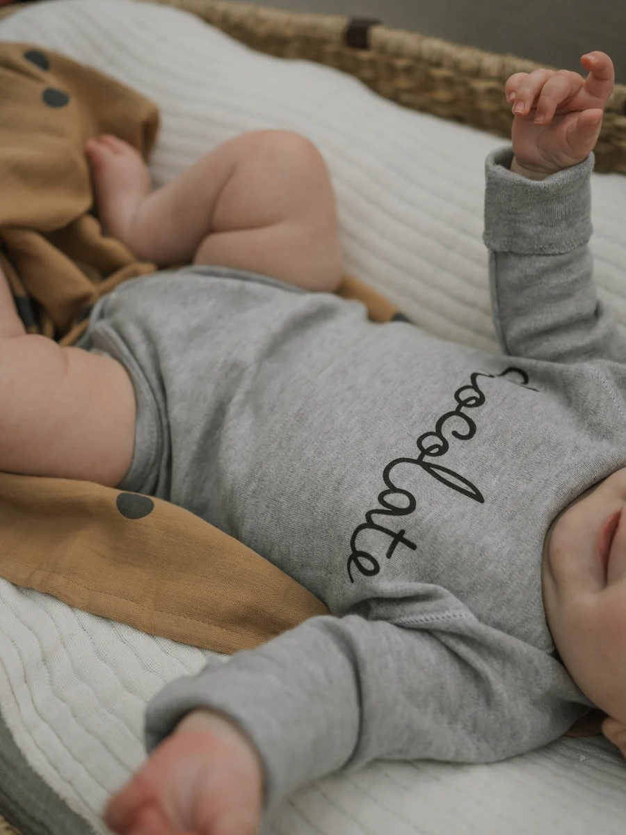 organic zoo / Grey Melange Chocolate Bodysuit |