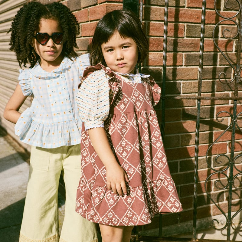 Misha&Puff / Ruffle Sleeve Dress - Cola Flora