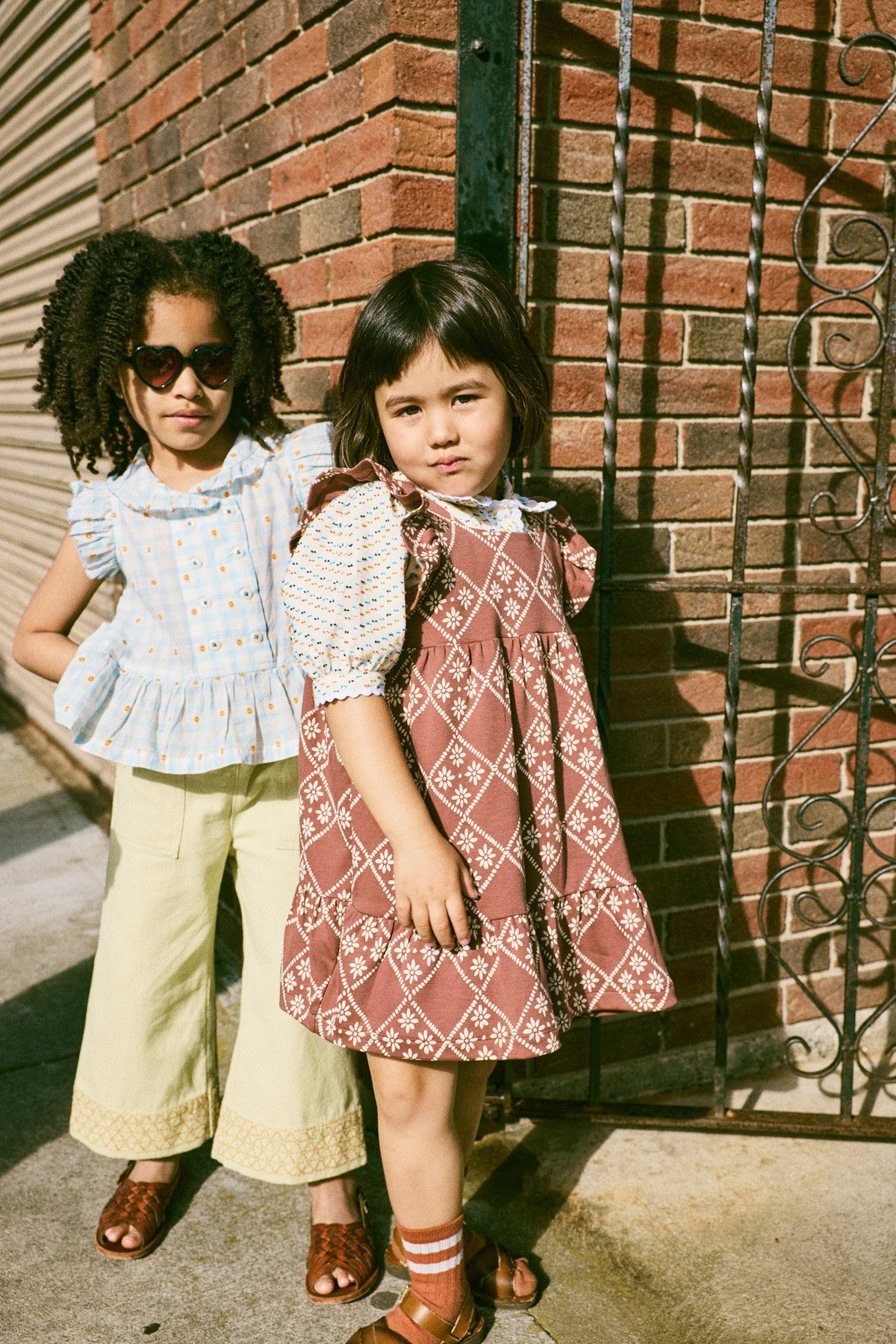 Misha&Puff / Ruffle Sleeve Dress - Cola Flora