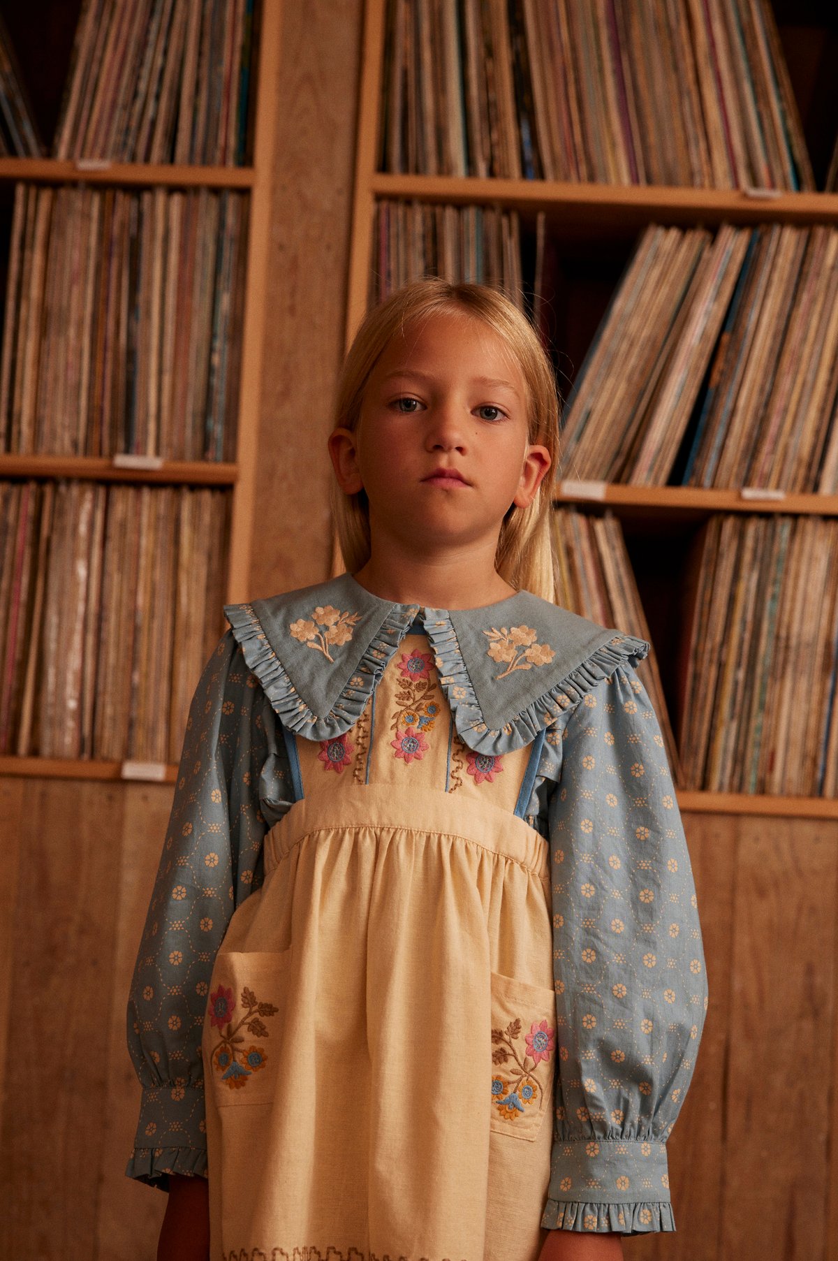 【新品】Apolina 2-3y Dionne Blouse Apolina / Dionne Blouse - Quilt Calico Blue Peb