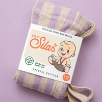 ☆ SILLY Silas /  Footless Collection - Lavender × Cream Striped