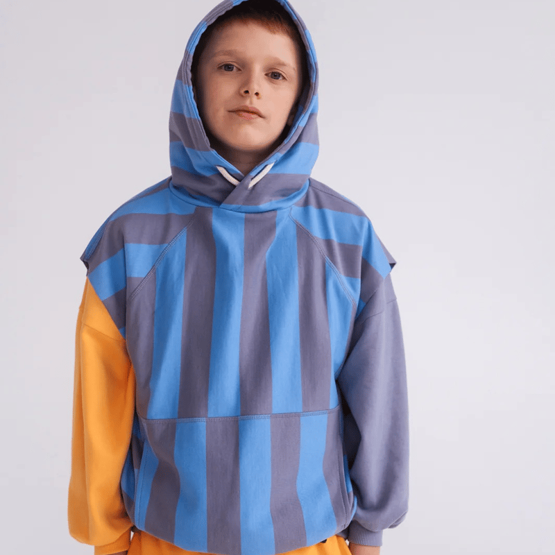 REPOSE AMS / sleeveles hoodie - blue bonnet sil