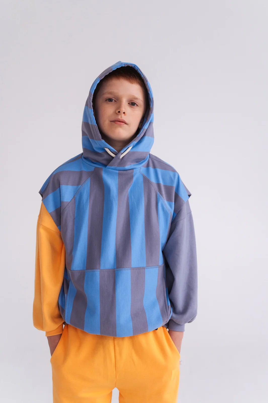 REPOSE AMS / sleeveles hoodie - blue bonnet sil
