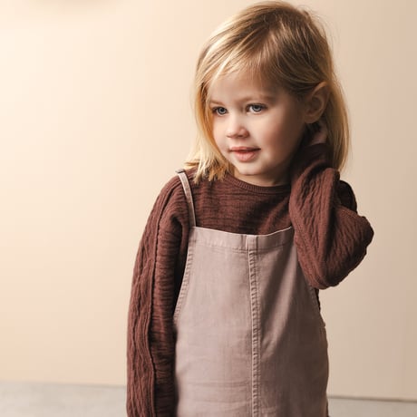 ☆Phil&Phae / Twill loose dungarees - dust -