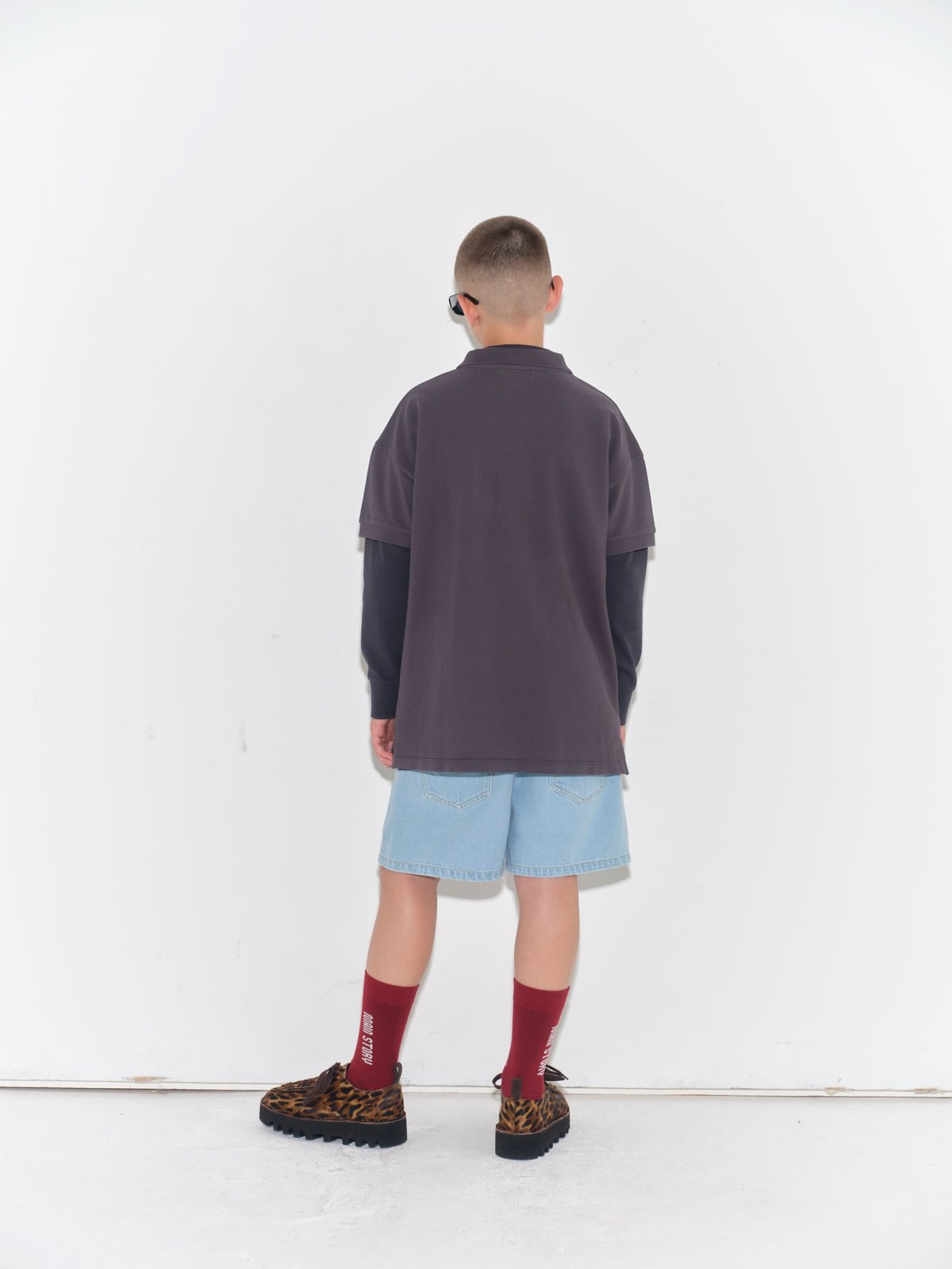 main story / Polo Shirt - Asphalt (2y-10y) | ca