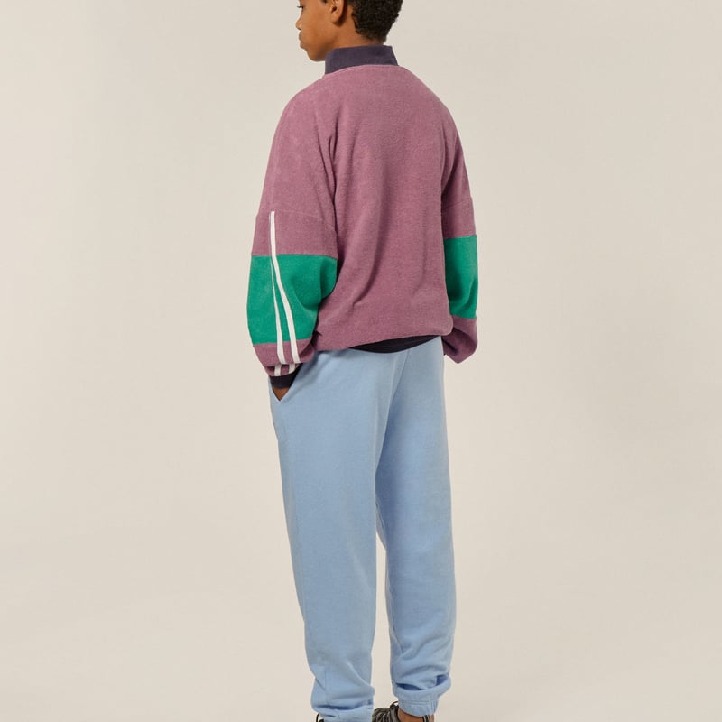 the campamento / PURPLE COLOR BLOCK KIDS ZIPPED
