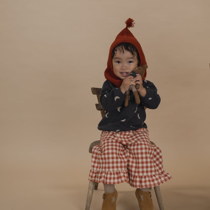 organiczoo Chestnut Gingham Frill フリルパンツ organiczoo Chestnut Gingham Frill フリルパンツ organiczoo