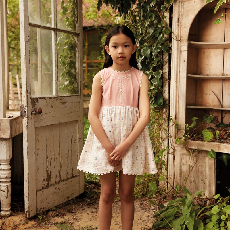 Apolina / Lola Dress - Rosepanel Cream/Peony |