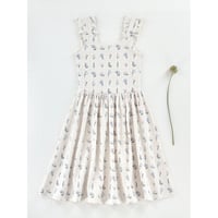iver&isla / pima frilled dress - garden windowpane 2y