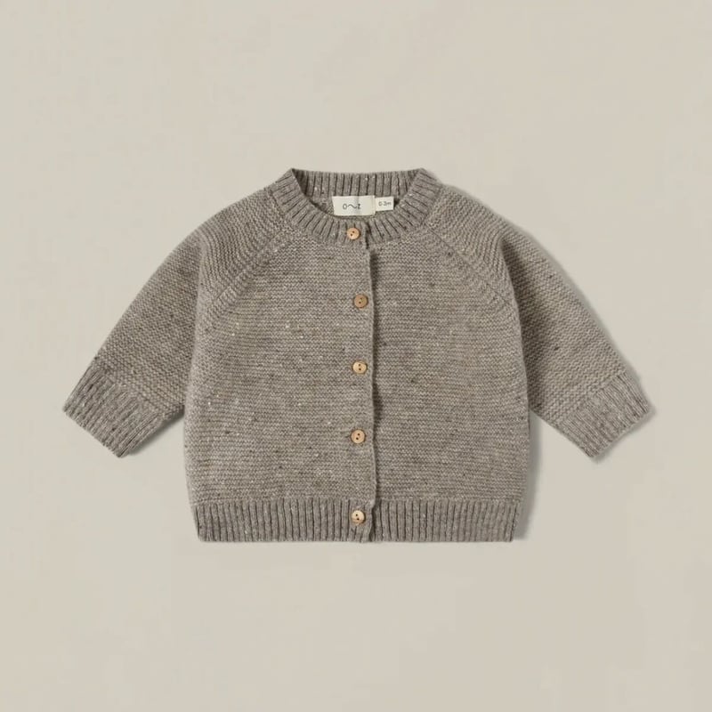 organic zoo / Oatmeal Wool Cardigan 6-12m | cal