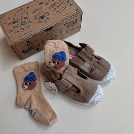 ☆Cienta / T-STRAP SHOES - BEIGE ムラ染め
