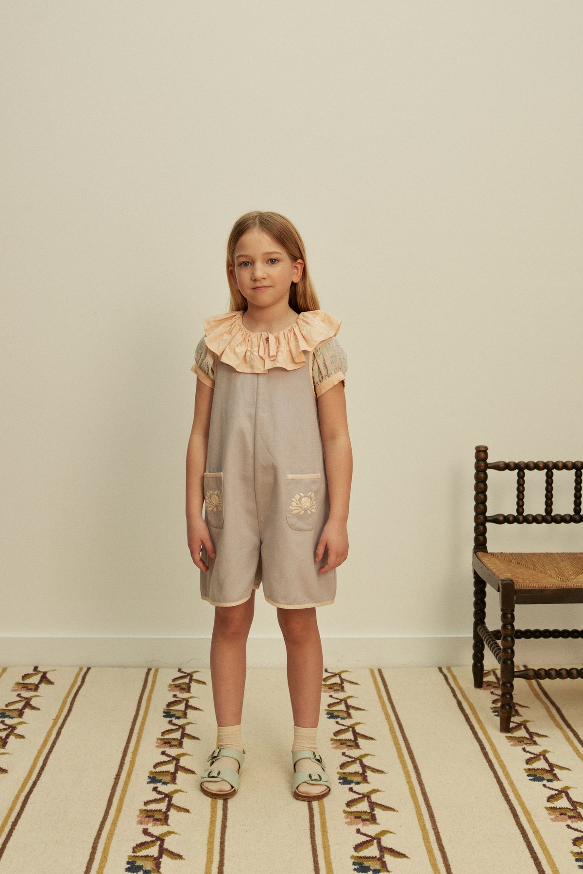 Apolina / Vada Apron Playsuit - Lilac-grey | ca