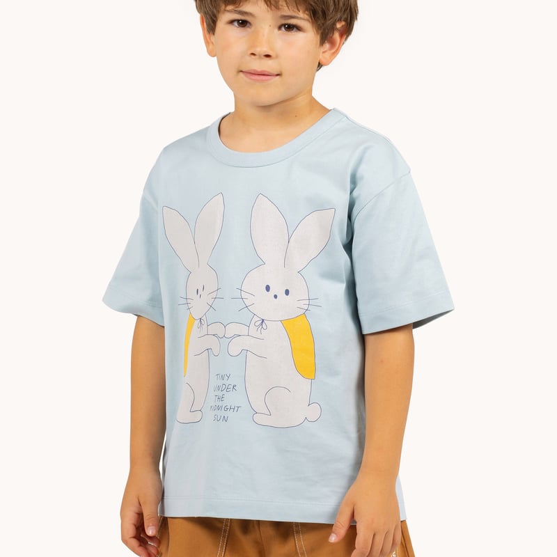 tinycottons / BUNNIES GRAPHIC TEE - warm grey 2