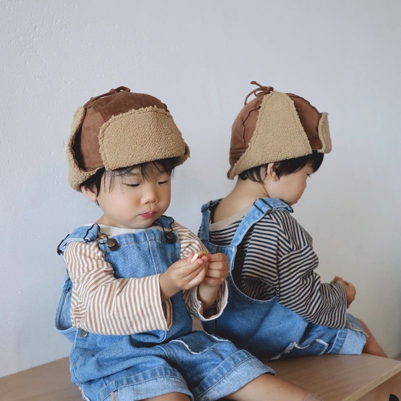niconixnut 24aw フライトキャップ　caramel 2-3y nixnut / Winter Hat - Caramel 1y,2-3y | calme c
