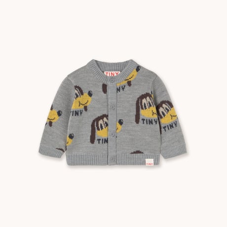 tiny cottons / DOGS BABY CARDIGAN (AW25-094) 12m~24m