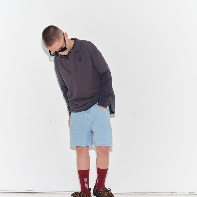 main story / Polo Shirt - Asphalt (2y-10y) | ca