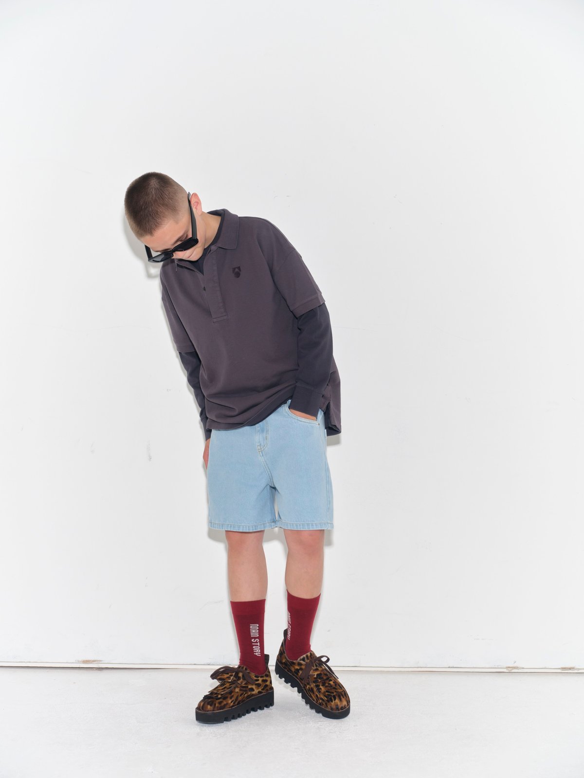 main story / Polo Shirt - Asphalt (2y-10y) | ca