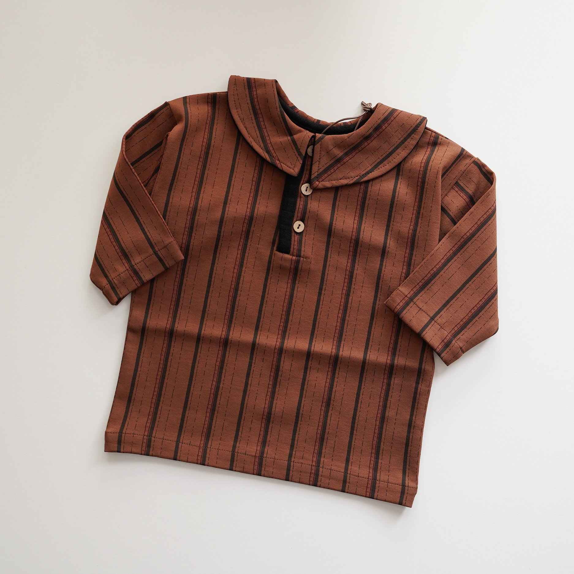 ☆HELLO LUPO / Marlo Top - Stripy brown - 2 | ca