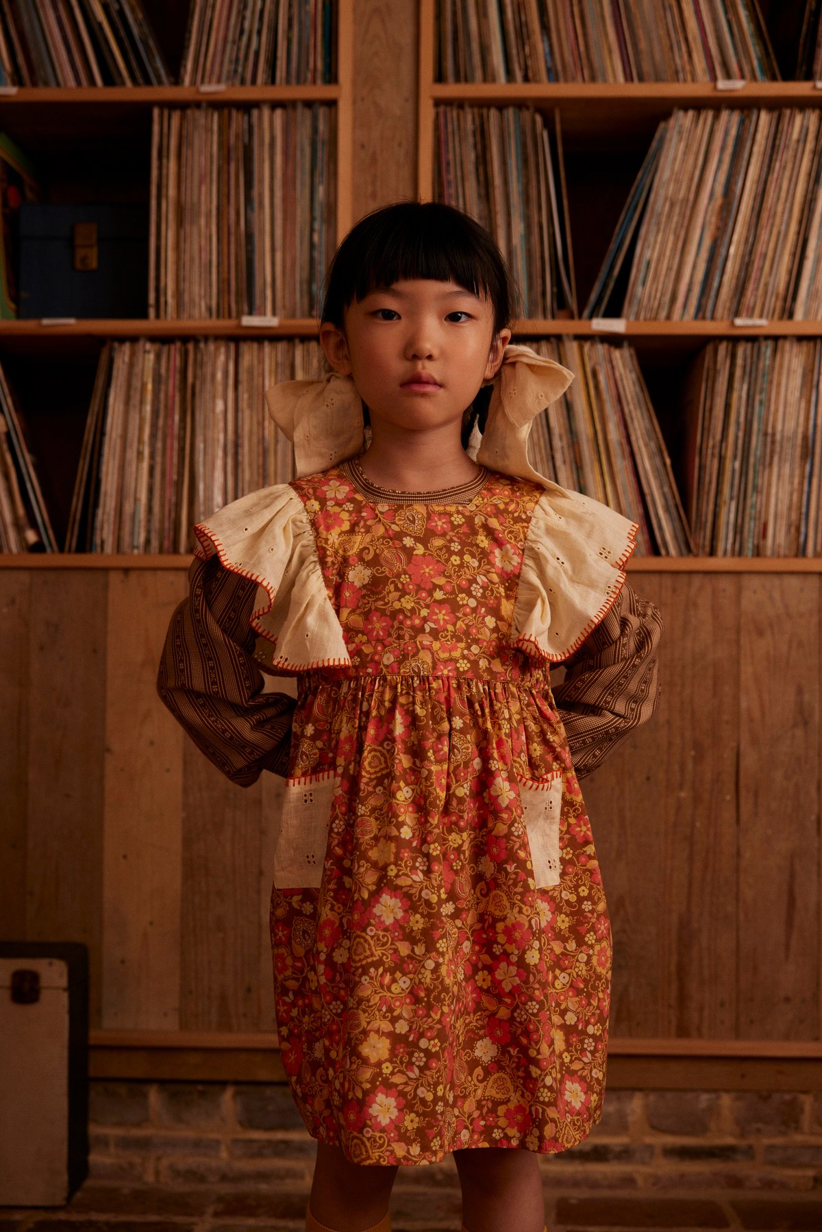 Apolina / Ursina Frill Pinafore - Autumn Harves