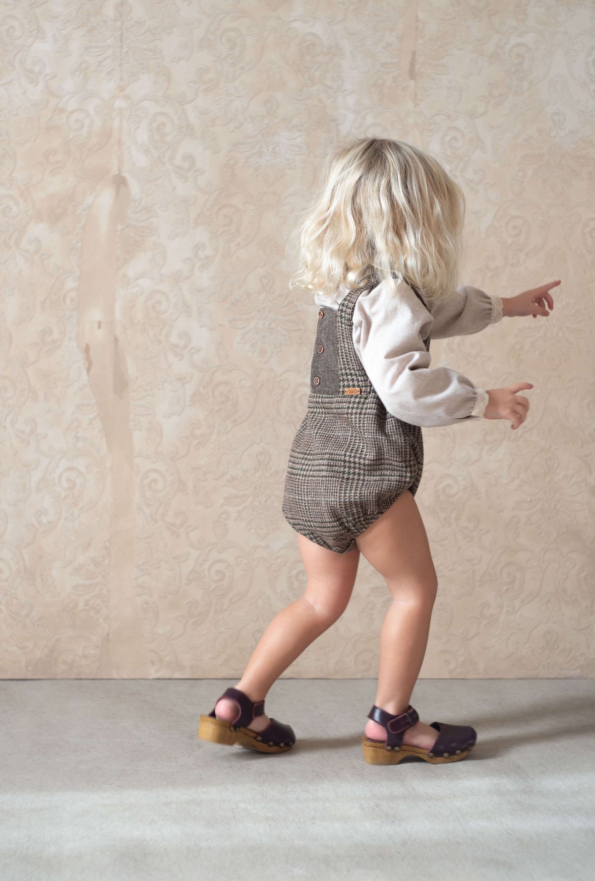 ロンパース・カバーオール popelin Woollen crossover romper suit ロンパース・カバーオール popelin Woollen crossover romper suit