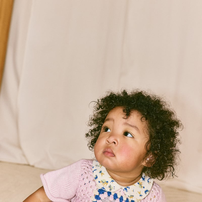 Misha&Puff / Baby Petit Collar Onesie - Marzipa