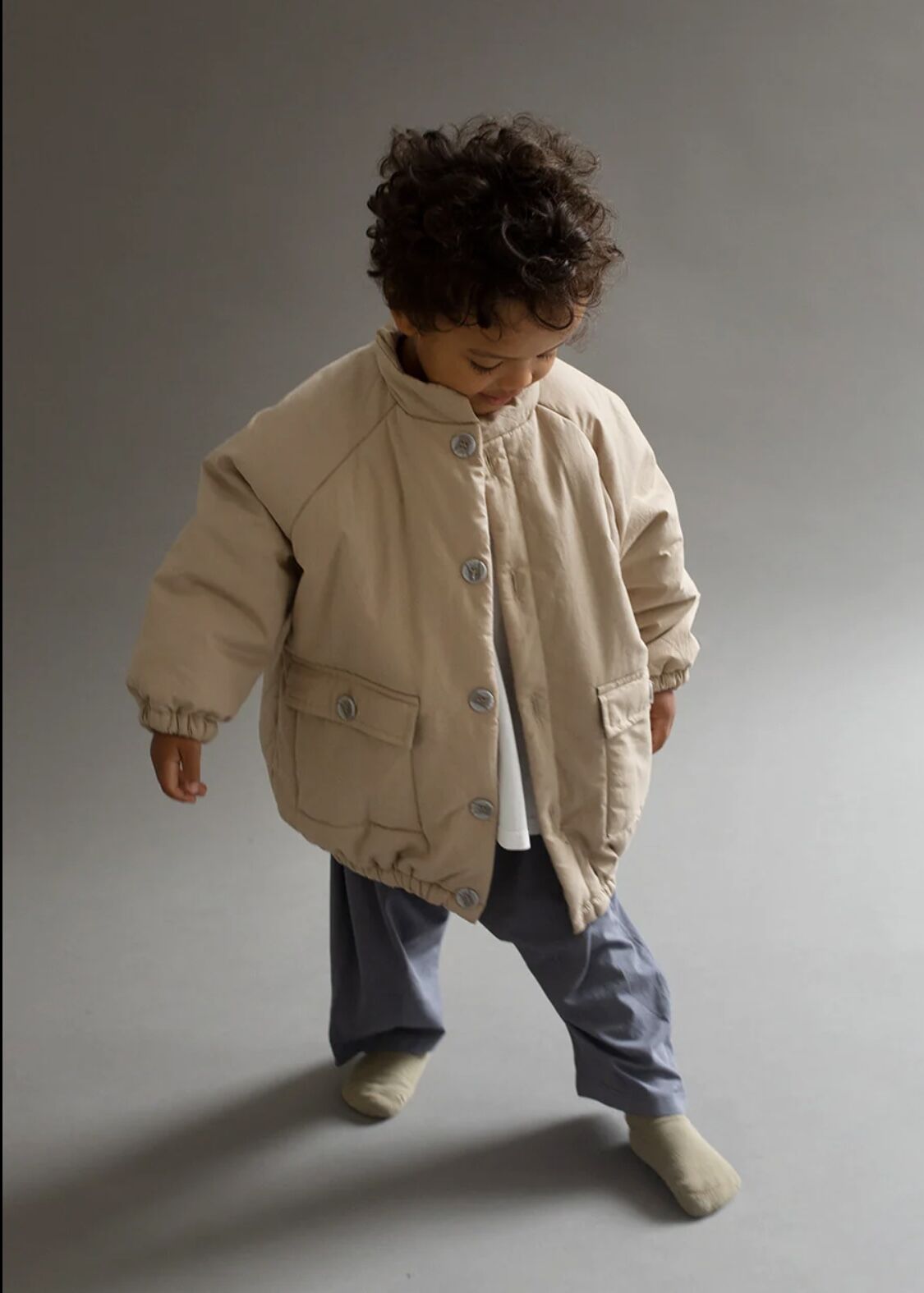 Façade / MISAKI LIGHT COTTON JACKET - SAND | ca...