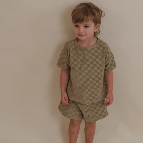 organic zoo / Dusky Checkerboard Terry Rope Shorts
