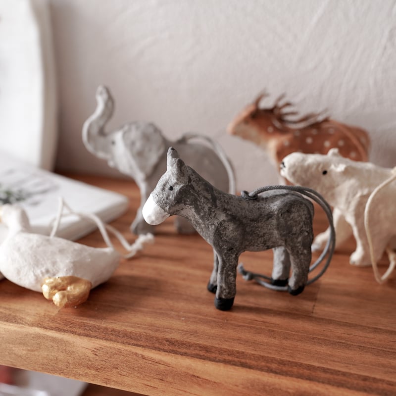 fog linen work / ペーパーマッシュオーナメント ゾウ | calme closet